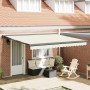 Toldo retráctil aluminio y tela color crema 4x3 m en Toldos | Comprar online en Foru.es