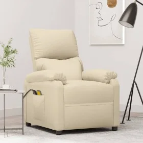 Elektrischer Massagesessel aus cremefarbenem Stoff von vidaXL, Elektrische Massagesessel - Ref: Foro24-3073826, Preis: 243,98...