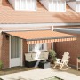 Toldo retráctil aluminio y tela amarillo y blanco 4x3 m en Toldos | Comprar online en Foru.es