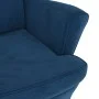 Sillón de terciopelo azul de vidaXL, Sillones - Ref: Foro24-324058, Precio: 204,80 €, Descuento: %