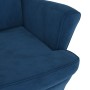 Sillón de terciopelo azul de vidaXL, Sillones - Ref: Foro24-324058, Precio: 204,26 €, Descuento: %