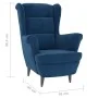 Sillón de terciopelo azul de vidaXL, Sillones - Ref: Foro24-324058, Precio: 204,80 €, Descuento: %
