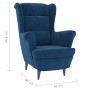 Sillón de terciopelo azul de vidaXL, Sillones - Ref: Foro24-324058, Precio: 204,26 €, Descuento: %