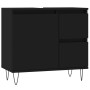 Armario de baño madera contrachapada negro 65x33x60 cm de vidaXL, Tocadores de baño - Ref: Foro24-831605, Precio: 65,73 €, De...
