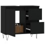 Armario de baño madera contrachapada negro 65x33x60 cm de vidaXL, Tocadores de baño - Ref: Foro24-831605, Precio: 65,73 €, De...