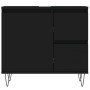 Armario de baño madera contrachapada negro 65x33x60 cm de vidaXL, Tocadores de baño - Ref: Foro24-831605, Precio: 65,73 €, De...