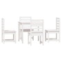 Juego de comedor de jardín 5 piezas madera maciza pino blanco en Conjuntos de jardín | Comprar online en Foru.es