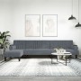Sofá cama en forma de L terciopelo gris oscuro 260x140x70 cm de vidaXL, Sofás - Ref: Foro24-3157243, Precio: 474,76 €, Descue...