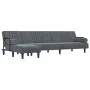 Sofá cama en forma de L terciopelo gris oscuro 260x140x70 cm de vidaXL, Sofás - Ref: Foro24-3157243, Precio: 420,02 €, Descue...