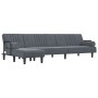 Sofá cama en forma de L terciopelo gris oscuro 260x140x70 cm de vidaXL, Sofás - Ref: Foro24-3157243, Precio: 474,76 €, Descue...