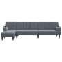 Sofá cama en forma de L terciopelo gris oscuro 260x140x70 cm de vidaXL, Sofás - Ref: Foro24-3157243, Precio: 474,76 €, Descue...