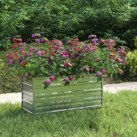 Arriate de acero galvanizado plateado 100x40x45 cm de vidaXL, Maceteros y jardineras - Ref: Foro24-316897, Precio: 31,64 €, D...