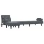 Sofá cama en forma de L terciopelo gris oscuro 260x140x70 cm de vidaXL, Sofás - Ref: Foro24-3157243, Precio: 420,02 €, Descue...