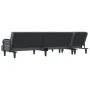Sofá cama en forma de L terciopelo gris oscuro 260x140x70 cm de vidaXL, Sofás - Ref: Foro24-3157243, Precio: 420,02 €, Descue...