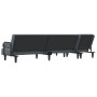 Sofá cama en forma de L terciopelo gris oscuro 260x140x70 cm de vidaXL, Sofás - Ref: Foro24-3157243, Precio: 474,76 €, Descue...
