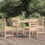 Juego de comedor de jardín 5 piezas madera maciza de pino en Conjuntos de jardín | Comprar online en Foru.es