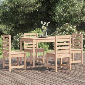 Juego de comedor de jardín 5 piezas madera maciza de pino en Conjuntos de jardín | Comprar online en Foru.es