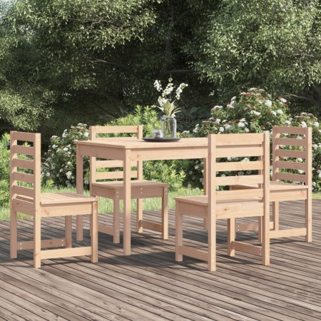 Juego de comedor de jardín 5 piezas madera maciza de pino en Conjuntos de jardín | Comprar online en Foru.es
