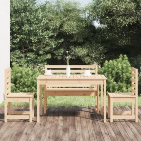 Juego de comedor de jardín 4 piezas madera maciza de pino en Conjuntos de jardín | Comprar online en Foru.es