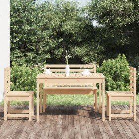 Juego de comedor de jardín 4 piezas madera maciza de pino en Conjuntos de jardín | Comprar online en Foru.es