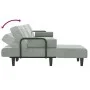 Sofá cama en forma de L terciopelo gris claro 260x140x70 cm de vidaXL, Sofás - Ref: Foro24-3157242, Precio: 412,62 €, Descuen...