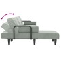Sofá cama en forma de L terciopelo gris claro 260x140x70 cm de vidaXL, Sofás - Ref: Foro24-3157242, Precio: 413,31 €, Descuen...