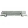 Sofá cama en forma de L terciopelo gris claro 260x140x70 cm de vidaXL, Sofás - Ref: Foro24-3157242, Precio: 412,62 €, Descuen...