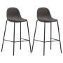 Juego de mesa alta y taburetes 3 piezas tela gris oscuro de vidaXL, muebles para cocinas y comedores - Ref: Foro24-3051133, P...