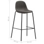 Juego de mesa alta y taburetes 3 piezas tela gris oscuro de vidaXL, muebles para cocinas y comedores - Ref: Foro24-3051133, P...