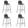 Juego de mesa alta y taburetes 5 piezas tela gris oscuro de vidaXL, muebles para cocinas y comedores - Ref: Foro24-3051134, P...