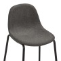 Juego de mesa alta y taburetes 5 piezas tela gris oscuro de vidaXL, muebles para cocinas y comedores - Ref: Foro24-3051134, P...