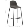 Juego de mesa alta y taburetes 5 piezas tela gris oscuro de vidaXL, muebles para cocinas y comedores - Ref: Foro24-3051134, P...