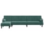 Sofá cama en forma de L terciopelo verde oscuro 260x140x70 cm de vidaXL, Sofás - Ref: Foro24-3157244, Precio: 426,05 €, Descu...