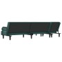 Sofá cama en forma de L terciopelo verde oscuro 260x140x70 cm de vidaXL, Sofás - Ref: Foro24-3157244, Precio: 426,05 €, Descu...