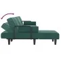 Sofá cama en forma de L terciopelo verde oscuro 260x140x70 cm de vidaXL, Sofás - Ref: Foro24-3157244, Precio: 414,91 €, Descu...