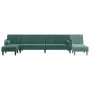 Sofá cama en forma de L terciopelo verde oscuro 260x140x70 cm de vidaXL, Sofás - Ref: Foro24-3157244, Precio: 414,91 €, Descu...