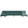 Sofá cama en forma de L terciopelo verde oscuro 260x140x70 cm de vidaXL, Sofás - Ref: Foro24-3157244, Precio: 426,05 €, Descu...