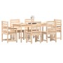 Juego de comedor de jardín 7 piezas madera maciza de pino en Conjuntos de jardín | Comprar online en Foru.es
