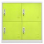 Armarios taquilla 5 uds de acero gris y verde 90x45x92,5 cm de vidaXL, Taquillas y armarios de almacenamiento - Ref: Foro24-3...