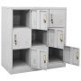Armarios taquilla 2 uds de acero gris claro 90x45x92,5 cm de vidaXL, Taquillas y armarios de almacenamiento - Ref: Foro24-309...