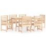 Juego de comedor de jardín 7 piezas madera maciza de pino en Conjuntos de jardín | Comprar online en Foru.es