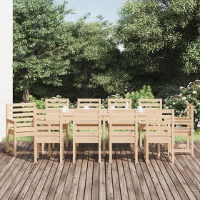 Juego de comedor de jardín 11 piezas madera maciza de pino en Conjuntos de jardín | Comprar online en Foru.es