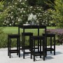 Set de mesa y taburetes altos jardín 5 piezas madera pino negro en Conjuntos de jardín | Comprar online en Foru.es