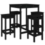 Set de mesa y taburetes altos jardín 5 piezas madera pino negro en Conjuntos de jardín | Comprar online en Foru.es