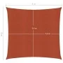 Toldo de vela terracota HDPE 160 g/m² 6x6 m de vidaXL, Sombrillas - Ref: Foro24-311334, Precio: 69,35 €, Descuento: %