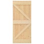 Puerta corredera con herrajes madera maciza de pino 100x210 cm de vidaXL, Puertas - Ref: Foro24-3057503, Precio: 227,58 €, De...
