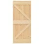 Schiebetür mit Beschlägen aus massivem Kiefernholz, 100 x 210 cm von vidaXL, Türen - Ref: Foro24-3057503, Preis: 242,65 €, Ra...