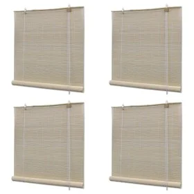 Estor enrollable de bambú natural 4 unidades 120x160 cm de vidaXL, Persianas y estores - Ref: Foro24-278743, Precio: 75,85 €,...