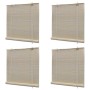 Estor enrollable de bambú natural 4 unidades 120x160 cm de vidaXL, Persianas y estores - Ref: Foro24-278743, Precio: 77,21 €,...