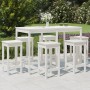 Set de mesa y taburetes altos jardín 7 pzas madera pino blanco en Conjuntos de jardín | Comprar online en Foru.es